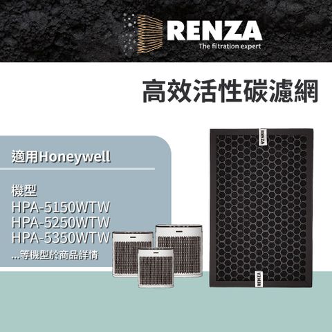 RENZA 適用 Honeywell HPA-5150WTW 可替換HRF-SC1 高效活性碳除臭濾網