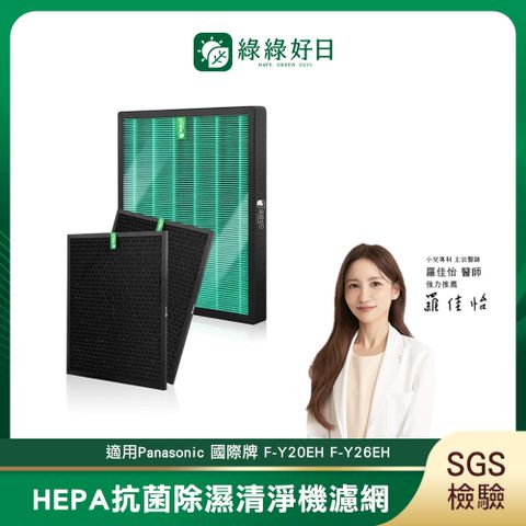 綠綠好日 適 Panasonic 國際牌 F-Y16 20 26 FH F-Y20DHW 抗菌 濾芯 蜂巢顆粒 活性碳