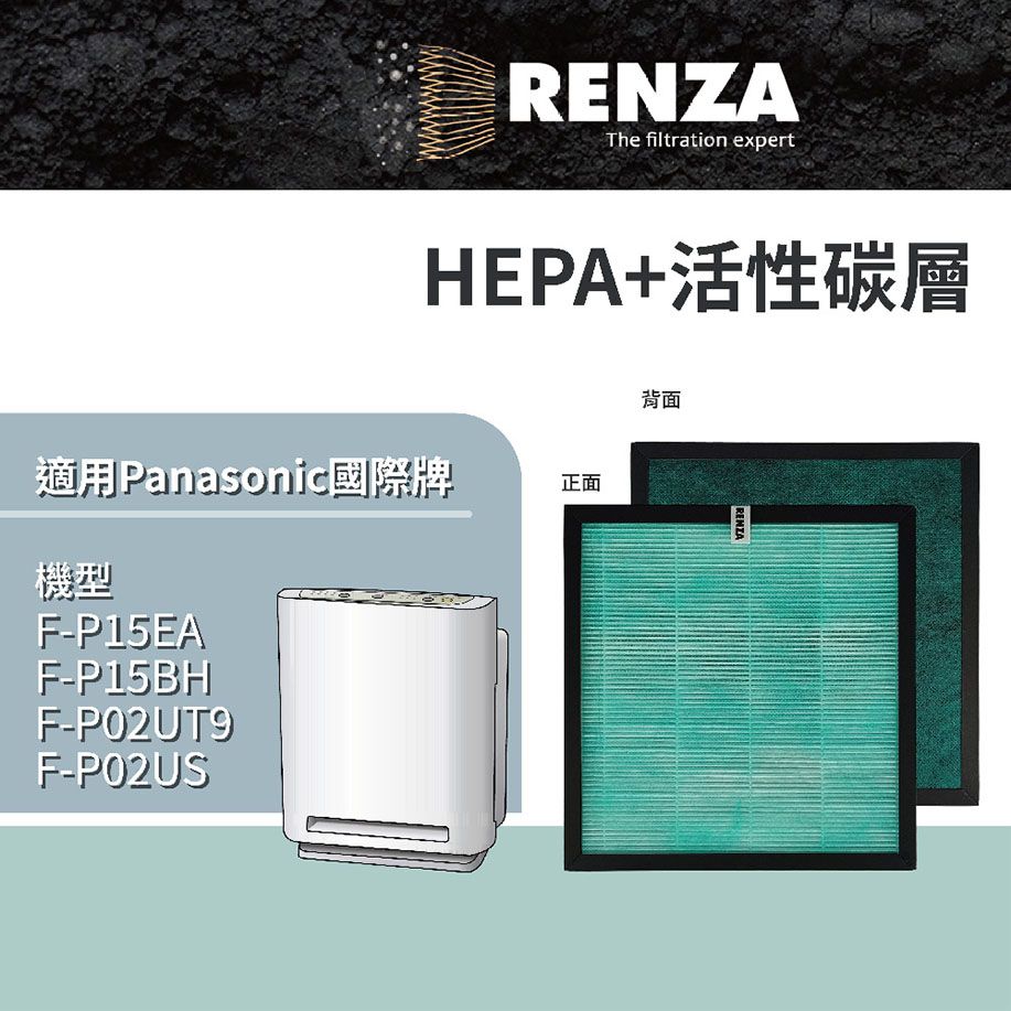 RENZA 適用 Panasonic F-P15EA/P15BH F-P02UT9/P02US ZMRS15 空氣清淨機