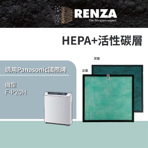 適用 Panasonic 國際牌 F-P20BH 空氣清淨機 可替換 F-P20H 高效HEPA+活性碳濾網