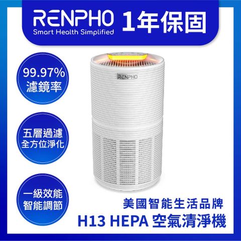 【美國 RENPHO 台灣公司貨】H13 HEPA 空氣清淨機-黑色/RP-AP089W