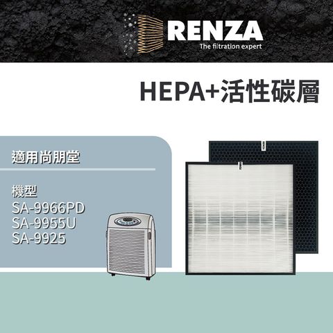 RENZA 適用  SA-9966PD SA-9955U SA-9925 替換SA-630 SA-C950 HEPA+活性碳濾網