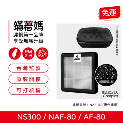 蟎著媽 獨家開發濾網(適用 BOSCH NS300 NAF-80 AF-80 博世 移動式車用空氣清淨機)