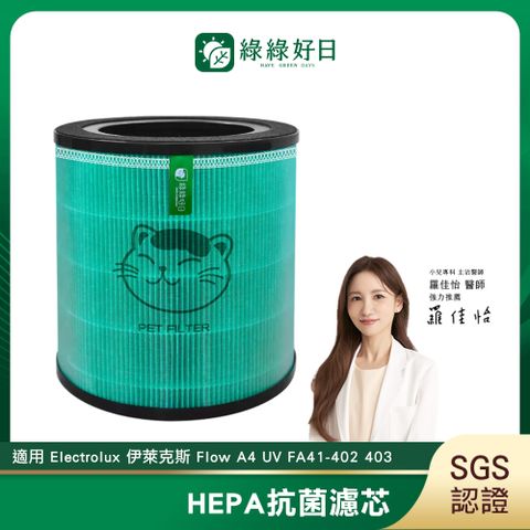 綠綠好日 適 Electrolux 伊萊克斯 Flow A4 UV FA41-402 403 全色系 抗菌 濾芯 活性碳濾網