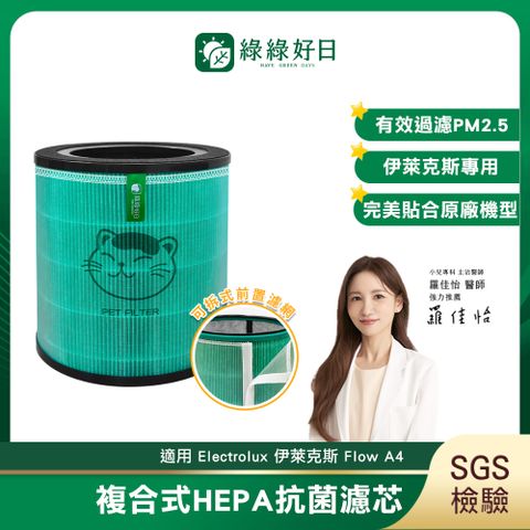 綠綠好日 適 Electrolux 伊萊克斯 Flow A4 UV FA41-402 403 全色系 抗菌 濾芯 活性碳濾網
