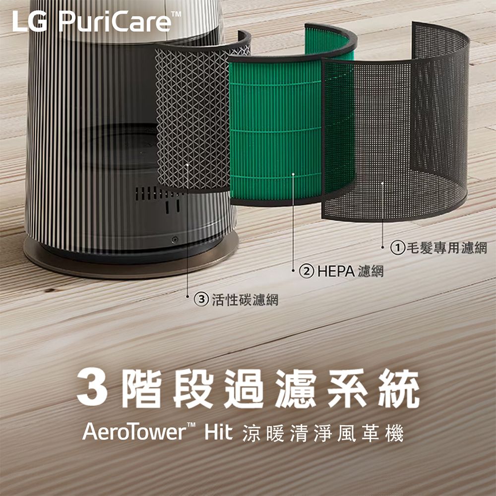 LG 樂金 PuriCare AeroTower Hit 風革機-三合一涼暖系列清淨機 (經典版) (象牙白) FS151PBJ0