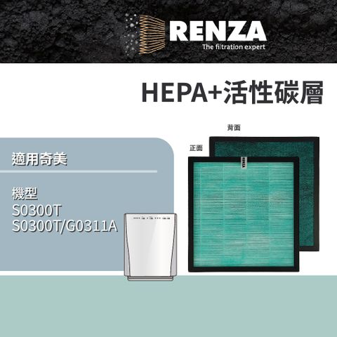 適用奇美 S0300T S0300T/G0311A CHIMEI 空氣清淨機 HEPA活性碳濾網 濾芯 濾心