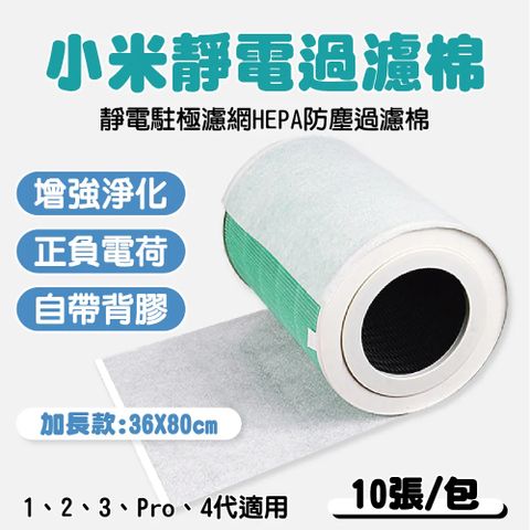 小米空氣淨化器靜電過濾棉【36X80cm】2包 靜電過濾棉 空調濾網 靜電 空氣清淨機 小米淨化器