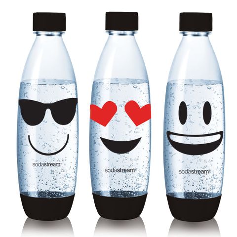 Sodastream水滴型專用水瓶1L 3入(Emoji)