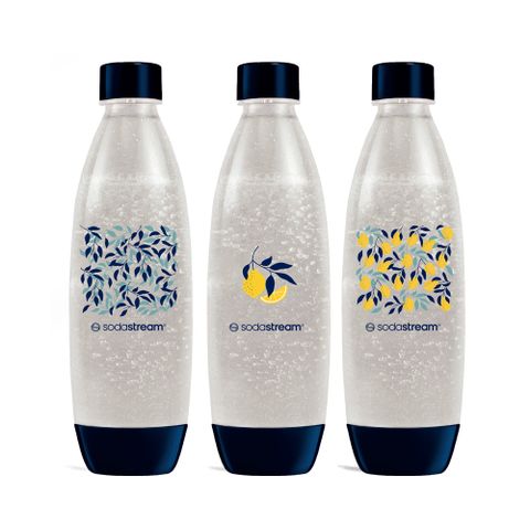 Sodastream 水滴型專用水瓶1L 3入(清新檸檬)
