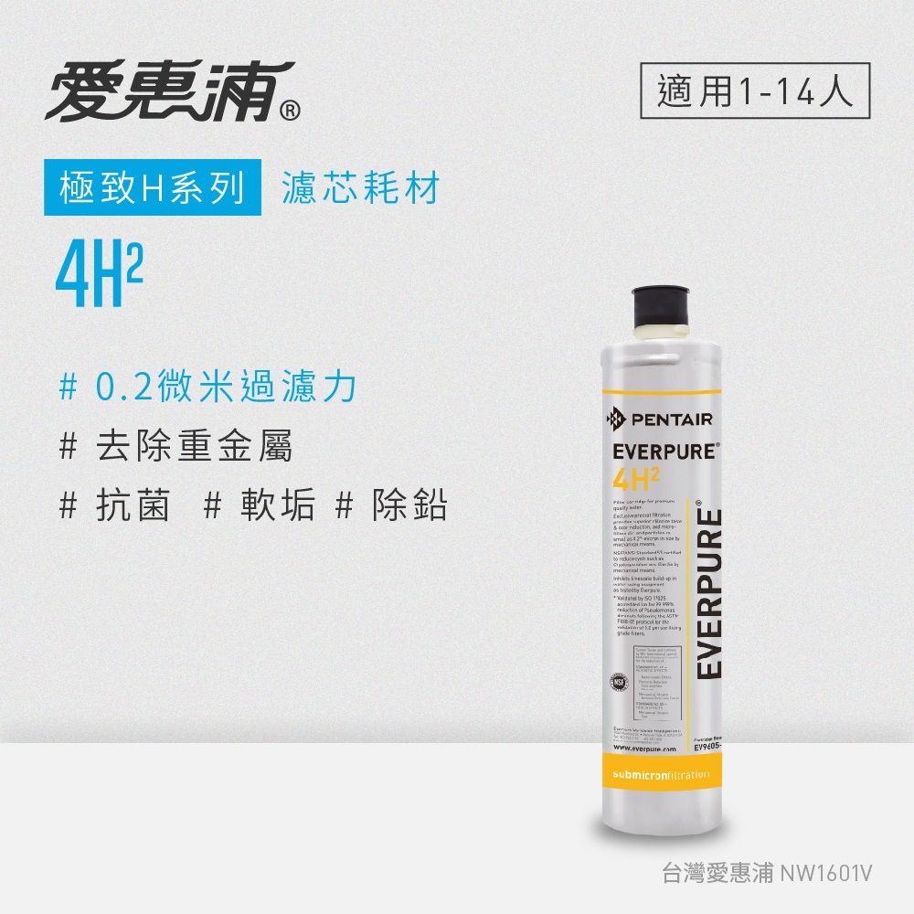 EVERPURE 愛惠浦 4H2活性碳濾芯(DIY更換)可取代4KPLUS/BH2濾芯