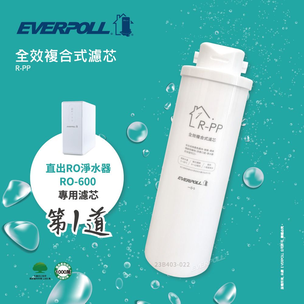 EVERPOLL 愛科濾淨 全效複合式濾芯 R-PP(適用RO-500RO-600)