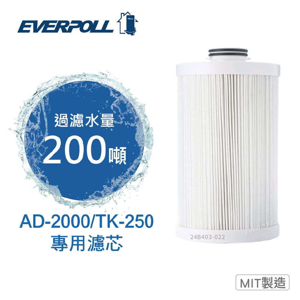 EVERPOLL 愛科濾淨 全戶淨水系統濾芯AD02/AD-02CART適用於AD-2000/TK-250