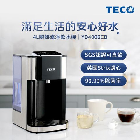 TECO東元 4L瞬熱超濾淨飲水機 YD4006CB