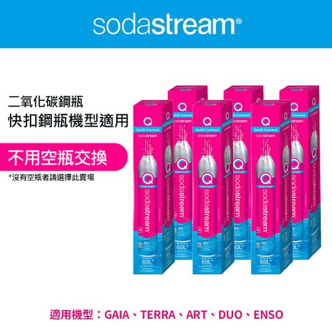 (鋼瓶旗艦組) Sodastream二氧化碳盒裝快扣鋼瓶 425g(5入組)