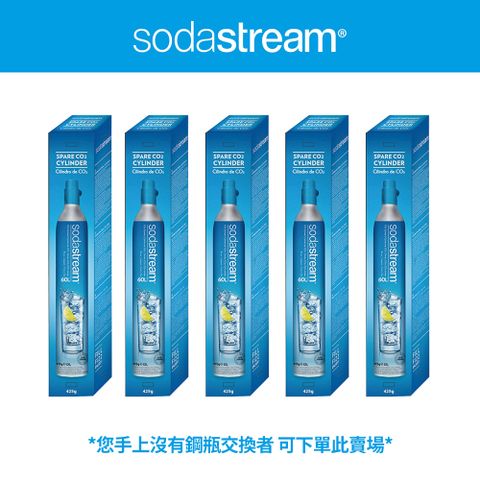 ◤旋轉鋼瓶★5入組◢ 送保冷袋Sodastream二氧化碳全新旋轉鋼瓶 425g(5入組)