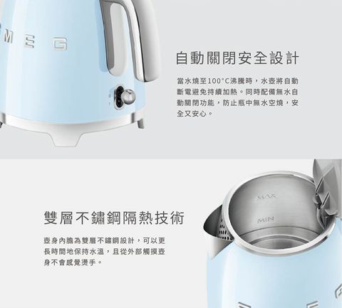 SMEG KLF05PGUS Electric Kettle.