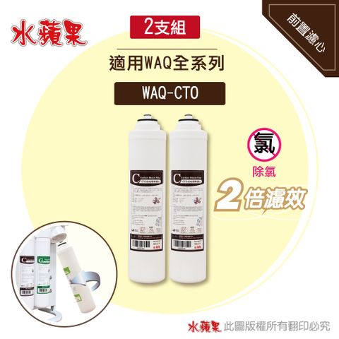 EssenPure 水蘋果 快拆式WAQ-CTO 棒狀活性碳濾心(2支組)