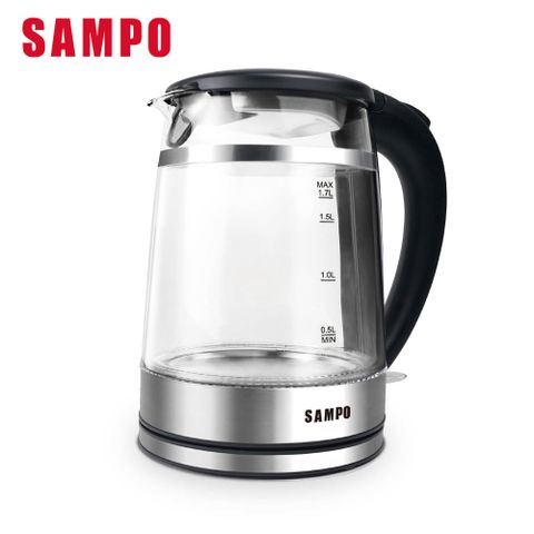 SAMPO聲寶1.7L雙層防燙玻璃快煮壼 KP-CH17D
