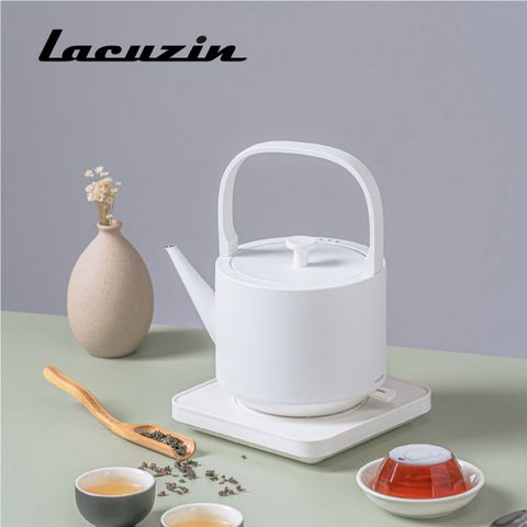 Lacuzin 韓國鑄鐵風溫控泡茶快煮壺/電茶壺 LCZ2001WT(珍珠白)