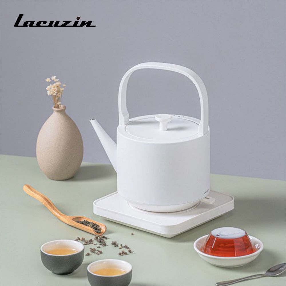 Lacuzin 韓國鑄鐵風溫控泡茶快煮壺 LCZ2001WT(珍珠白)