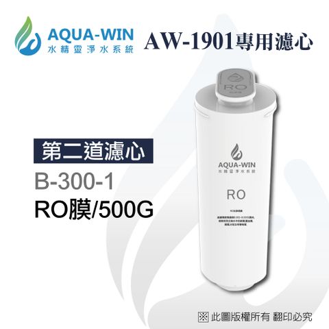 ★AW-1901專用濾心★【AQUA-WIN 水精靈】AW-1901拋棄型RO膜/500G(B-300-1)