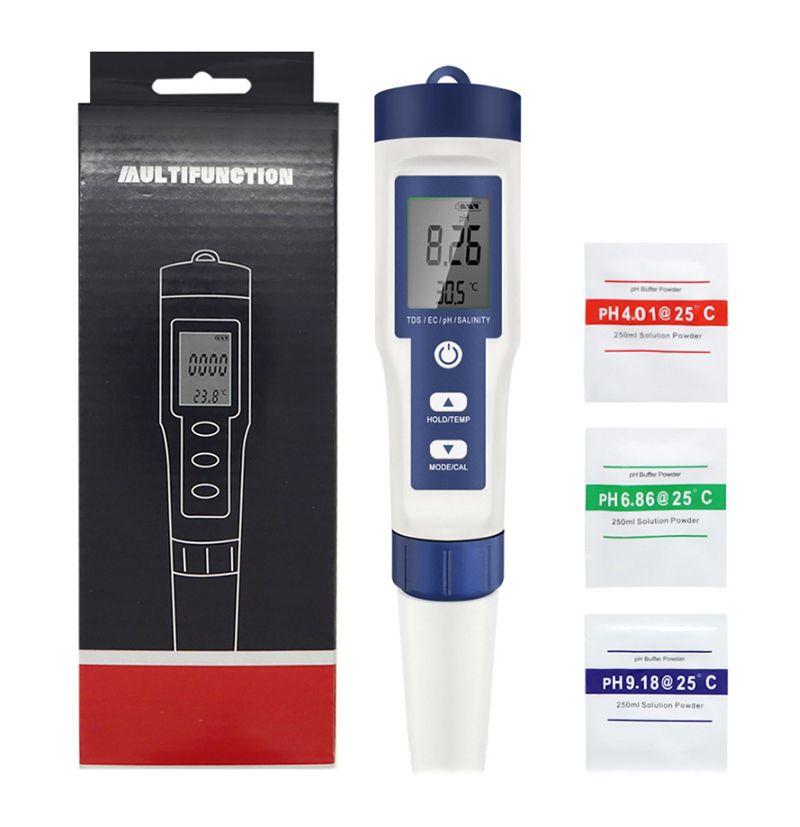 VAULTIFUNCTIONEC/SALINITYPH 4.01@25 C  2.8HOLD/TEMPMODE/CAL  PH 6.86@25 C  3  PH9.18@25 C250ml Solution Powder