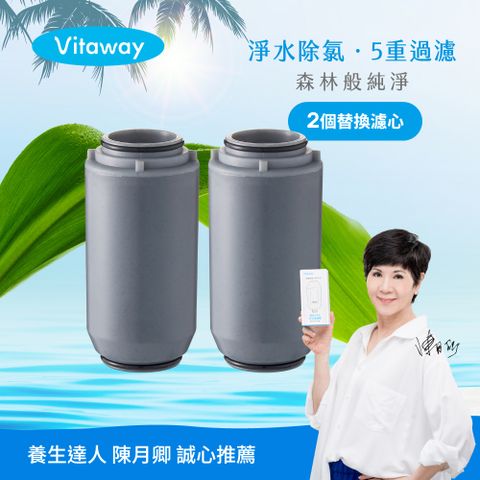 有效除氯Vitaway維他惠森林SPA活水沐浴過濾器專用濾心2入-台灣製造-陳月卿推薦