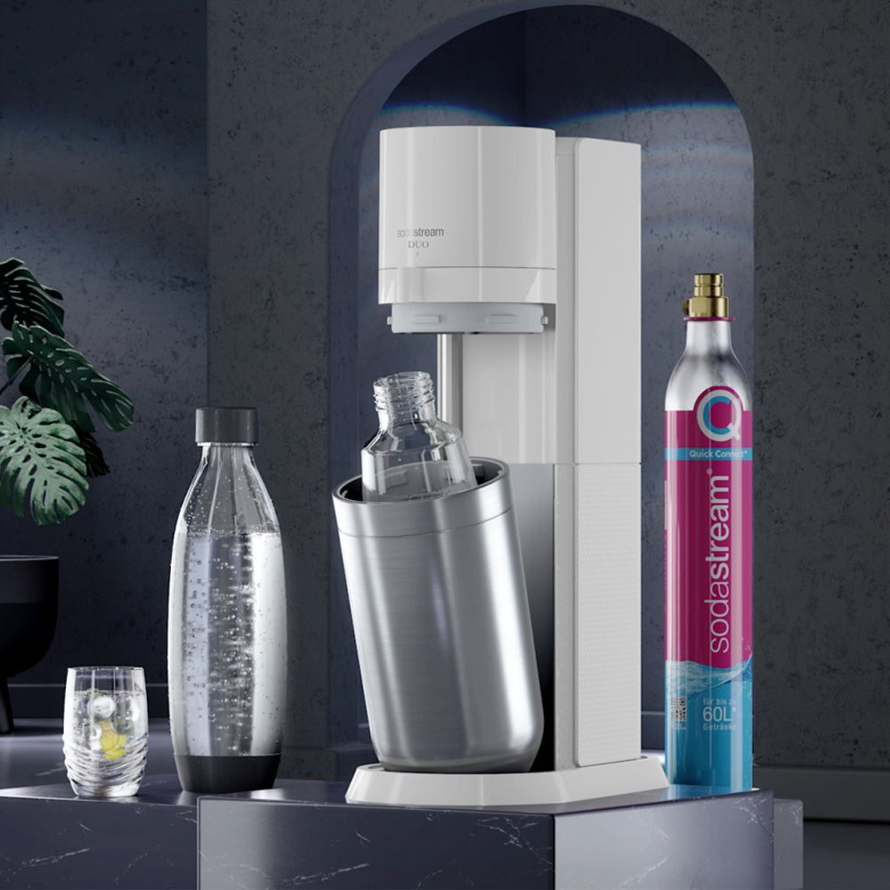Sodastream 【快扣鋼瓶機型】DUO｜旗艦尊款氣泡水機(典雅白)