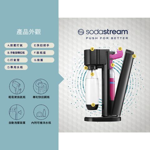 Sodastream Gaia 快扣機型氣泡水機(白) - PChome 24h購物