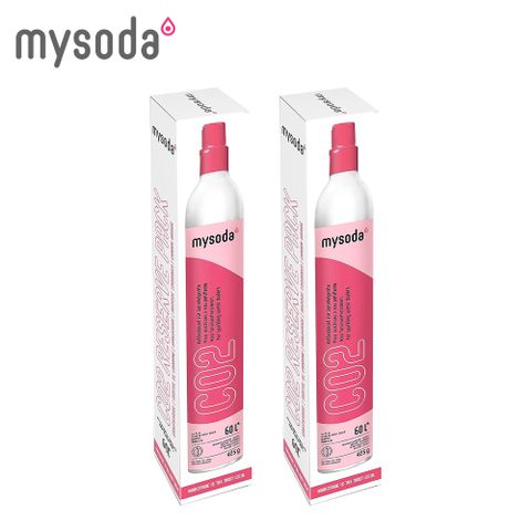芬蘭原裝綠能填充【mysoda】全新425g二氧化碳鋼瓶(2入組)