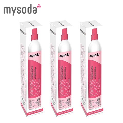 芬蘭原裝綠能填充【mysoda】全新425g二氧化碳鋼瓶(3入組)