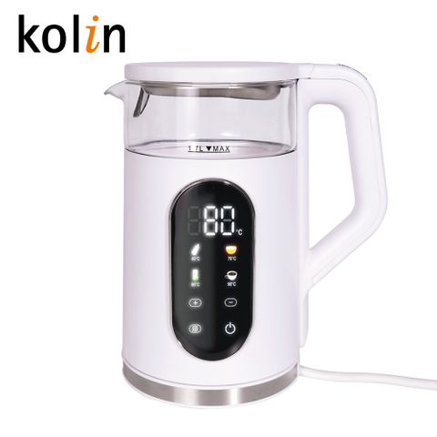 KOLIN 歌林 1.7L智能溫控玻璃快煮壺(KPK-LN217G)