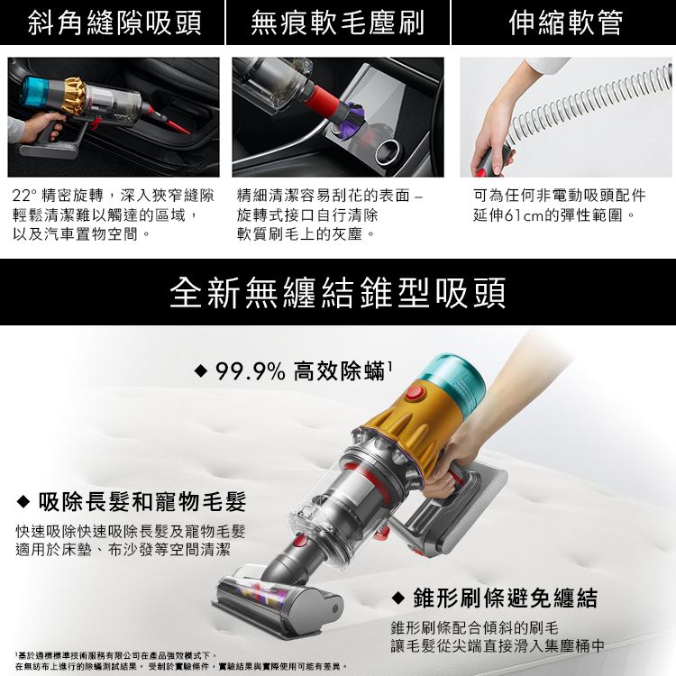 Dyson 戴森 V12s SV46 Detect Slim Submarine 乾濕全能洗地吸塵器(洗地機/雙主吸頭/寵物家庭/原廠公司貨/二年保固)