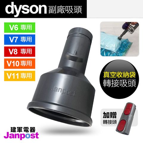 【Janpost】Dyson V6 V7 V8 V10 V11 全系列適用 真空收納袋轉接吸頭 可吸真空袋 真空壓縮袋