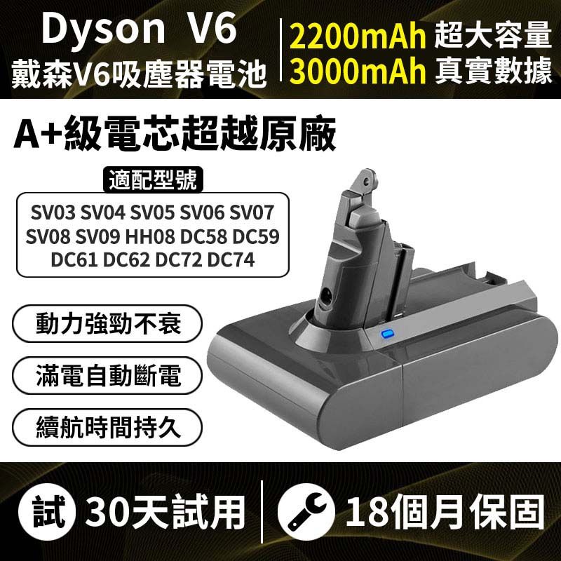 台灣現貨免運費Dyson電池適配戴森無繩吸塵器V6 SV09 HH08 DC62 SV03