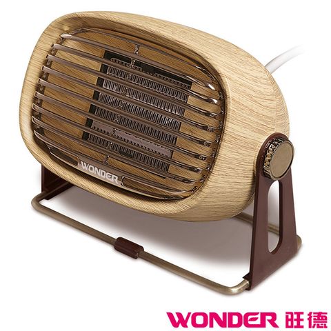 ◤買即送:日本手握式暖包◢【WONDER 旺德】復古風陶瓷電暖器(WH-W25F)露營必備