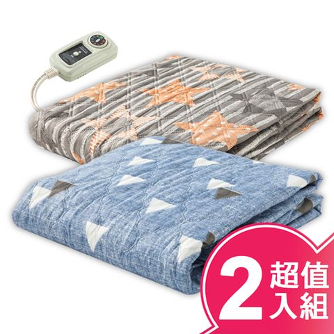 【韓國甲珍】溫暖舒眠定時電熱毯(雙人x2條) KR3800J 超值二入組