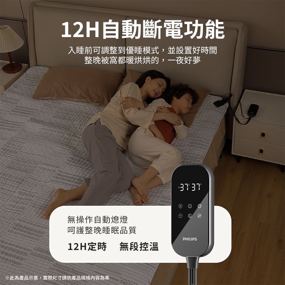 PHILIPS 飛利浦 單人恆溫可機洗電熱毯1800*800 AHR3122ED