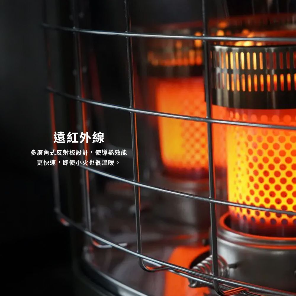 遠紅外線多廣角式反射板設計,使導熱效能更快速,即使小火也很溫暖。