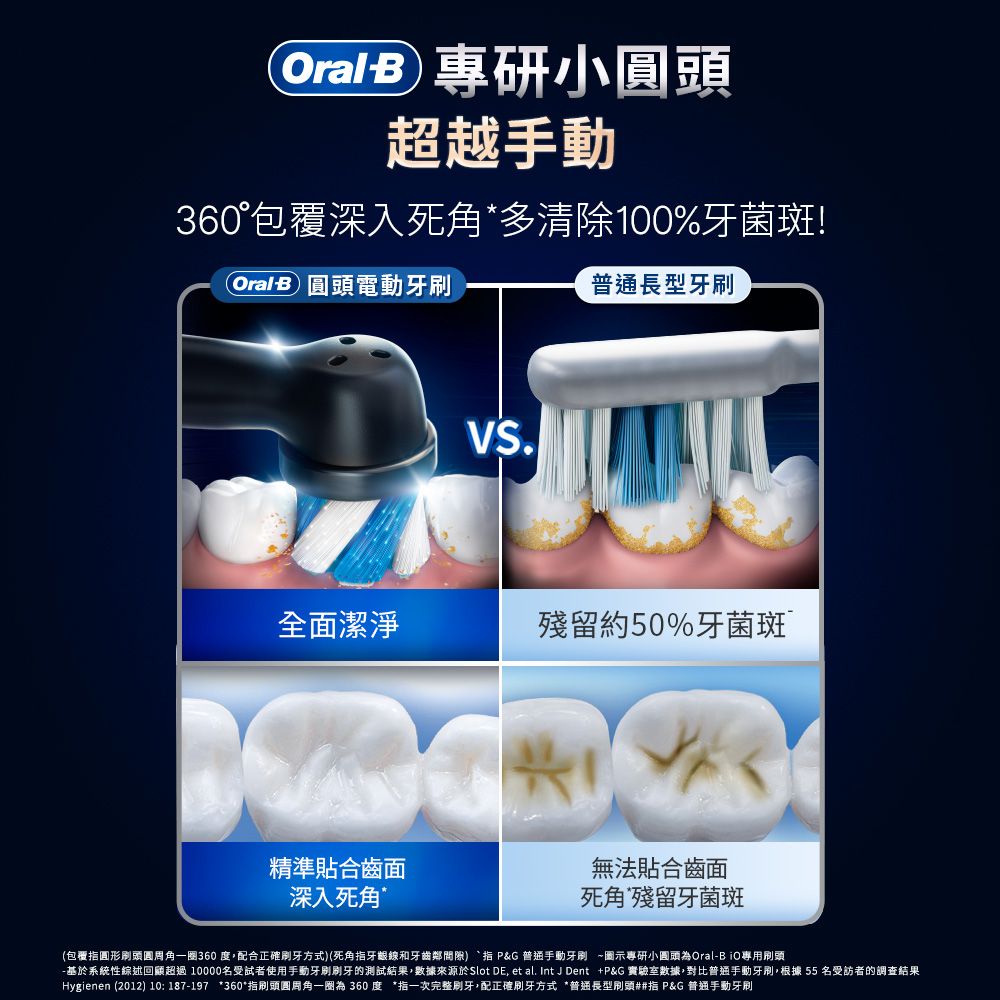 Oral-B 歐樂B 德國百靈 德製微震Ai追蹤牙刷-iO9 黑