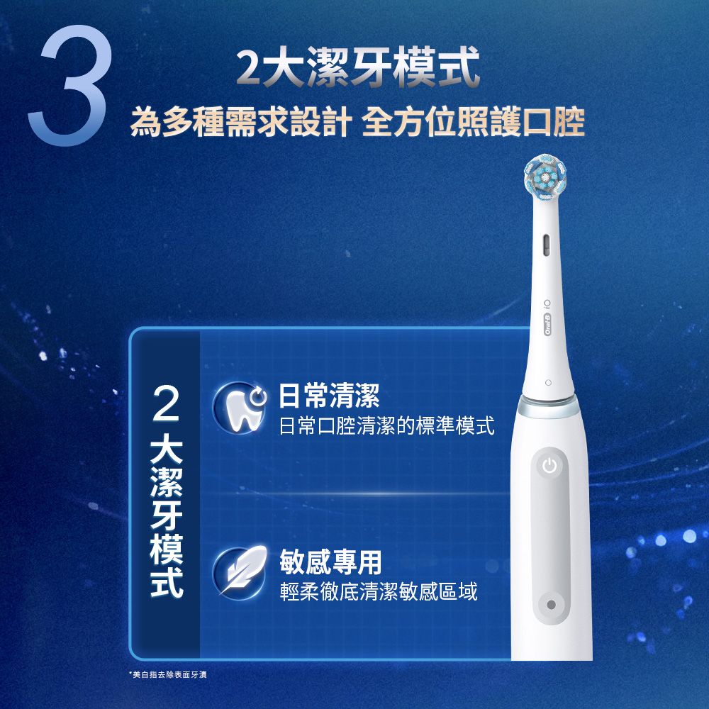 Oral-B 歐樂B 德國百靈-iO3s 微震科技電動牙刷 白