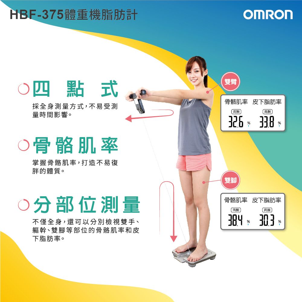 OMRON 歐姆龍體重體脂計HBF-375-鈦金灰- PChome 24h購物