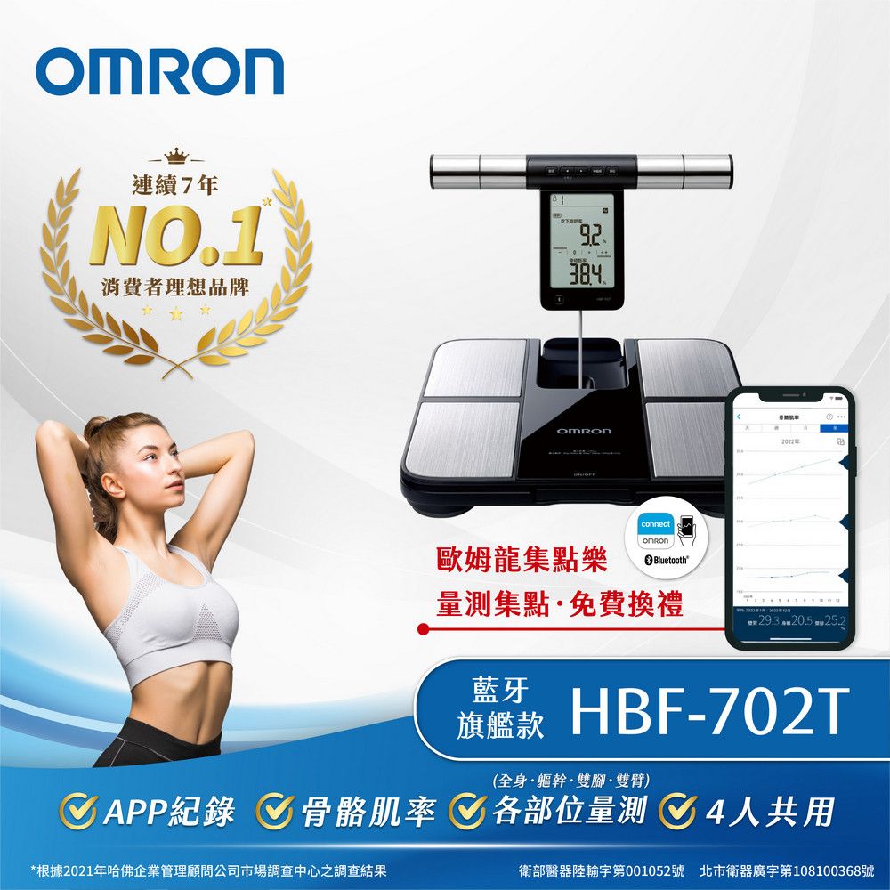 OMRON歐姆龍體重體脂計HBF-702T - PChome 24h購物