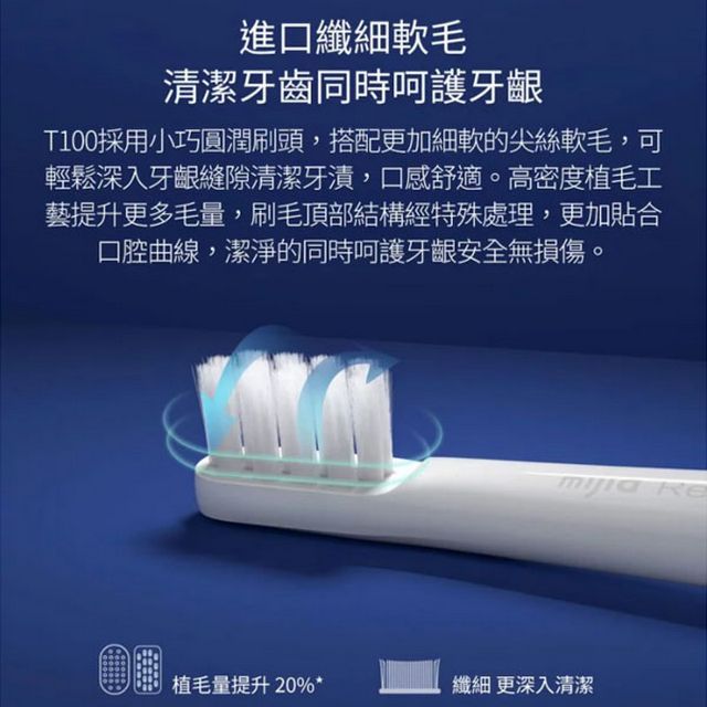 Xiaomi 小米 米家聲波電動牙刷 T100 (三色可選)