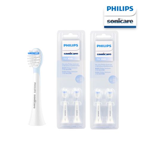 PHILIPS 飛利浦 莎莉兒童刷頭(藍色)2組共4入HX2032/02