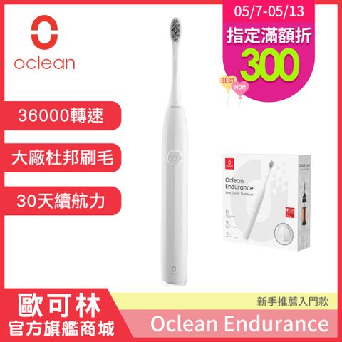 新手推薦款【Oclean 歐可林】去斑白騎士音波電動牙刷-Endurance單機版