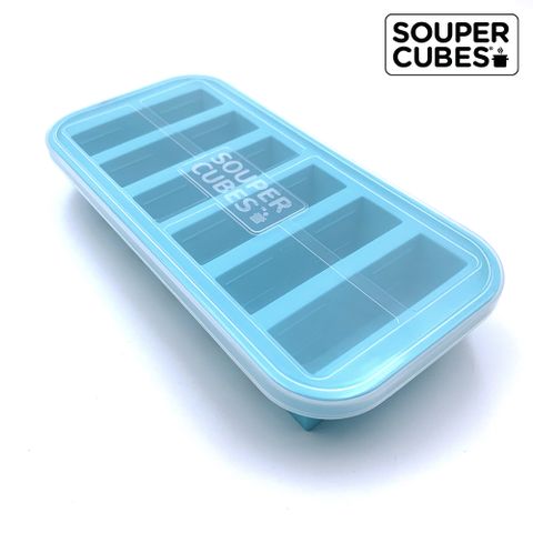 Souper Cubes 多功能食品級矽膠保鮮盒6格_湖水綠(500ML/格)