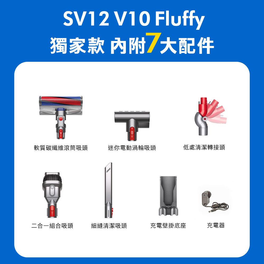 Dyson V10 Fluffy Extra SV12 無線吸塵器- PChome 24h購物