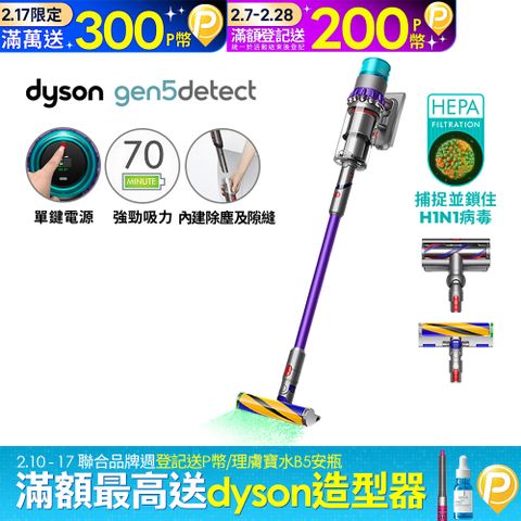 Dyson 戴森 Gen5 Detect Absolute SV23 最強勁智慧無線吸塵器(旗艦款強勁吸力/寵物家庭/原廠公司貨/二年保固)